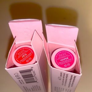 Two Glossier ultralip— vesper and fête